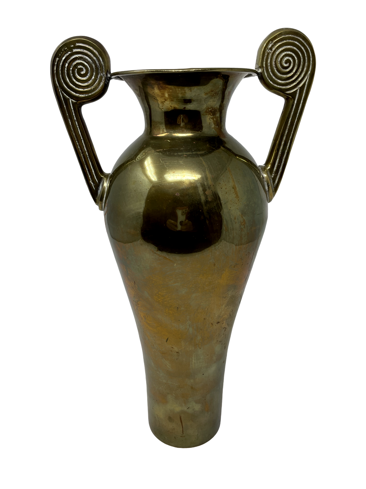 Brass 12" Urn-Shaped Vase w/ handles