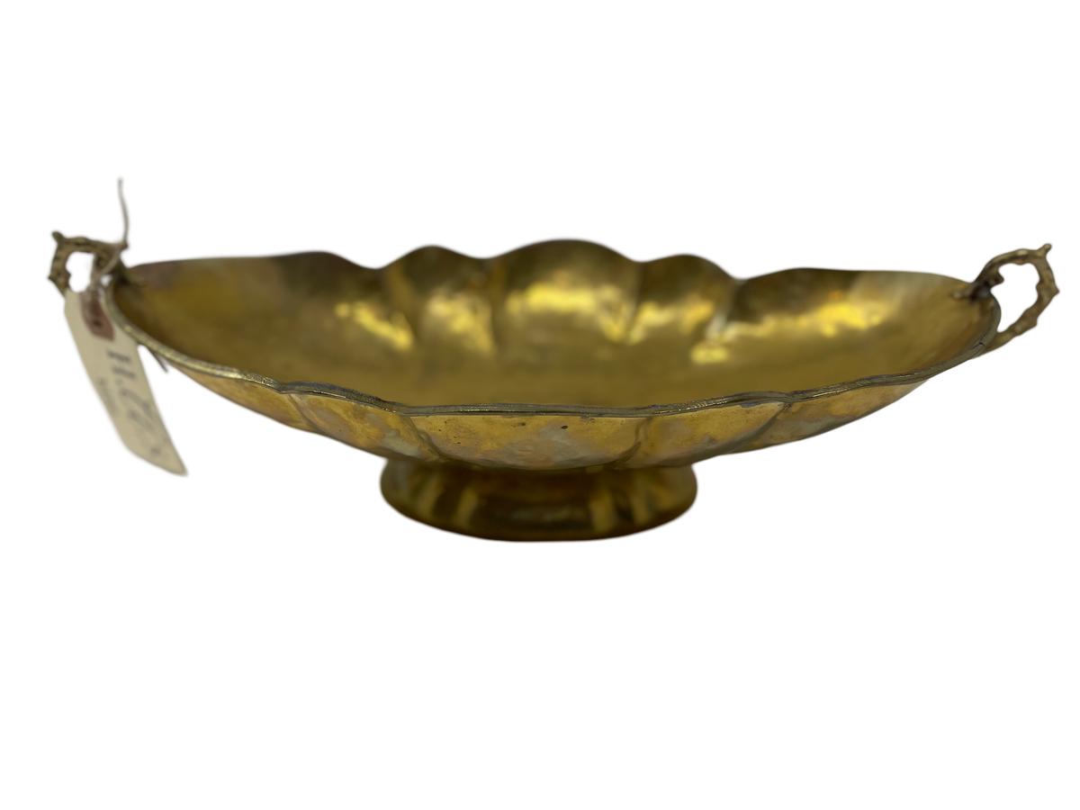 Brass Oval Footed Bowl