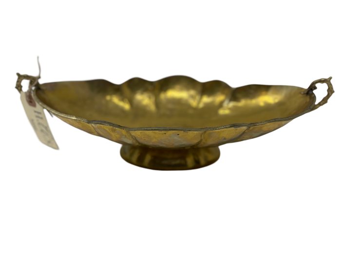 Brass Oval Footed Bowl