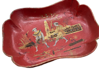Red Paper Mache Dish