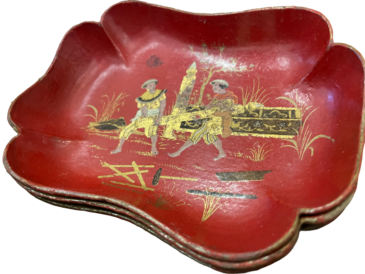 Red Paper Mache Dish