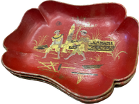 Red Paper Mache Dish