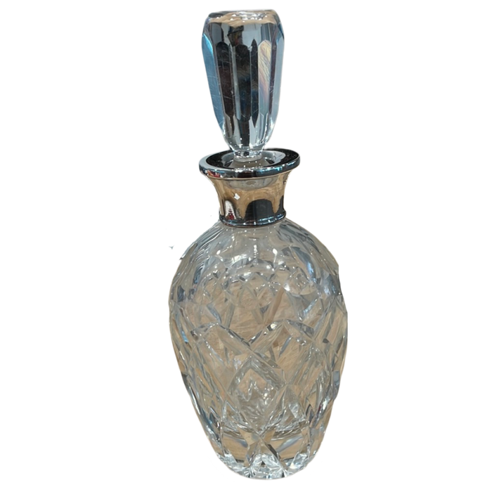 Sterling and crystal decanter
