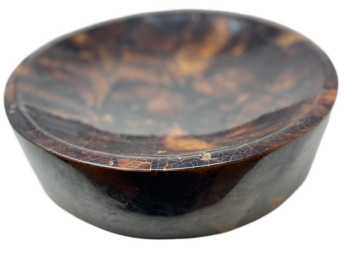 Brown Tessellated Pen Shell Bowl by Maitland Smith