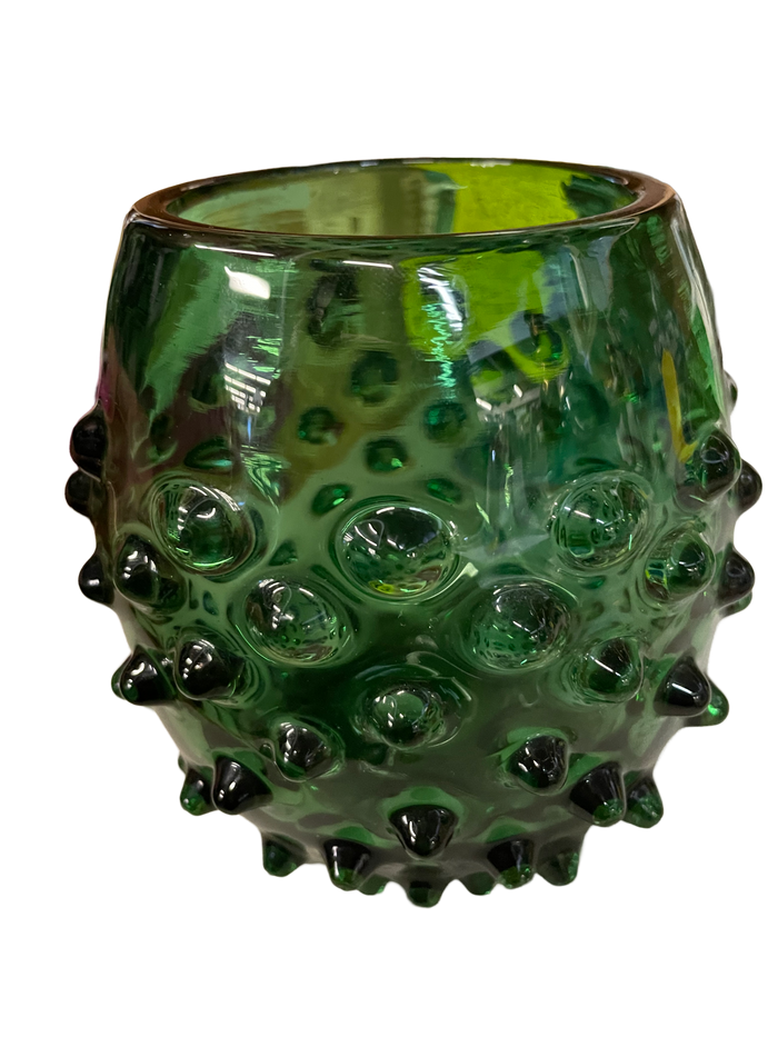 Emerald Green Blenko Bubble Vase