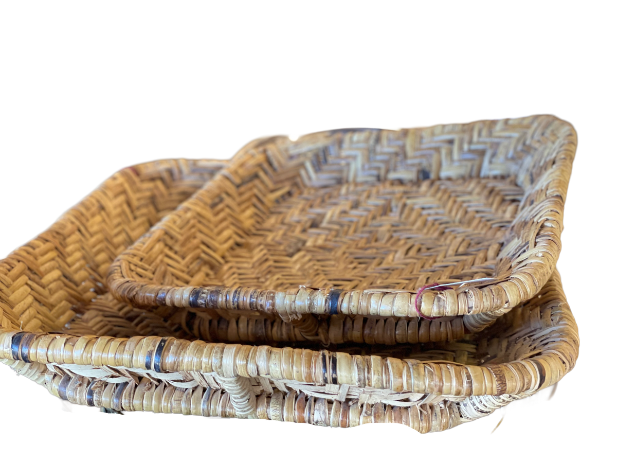 Flat Square Woven Basket