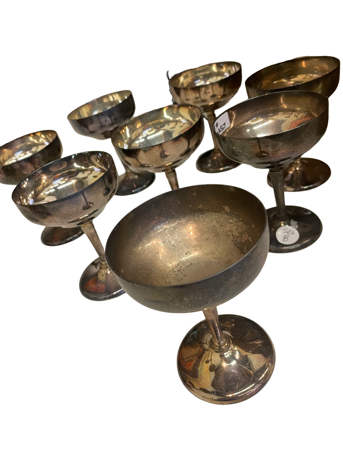 Set of 8 SP Champagne Coupes