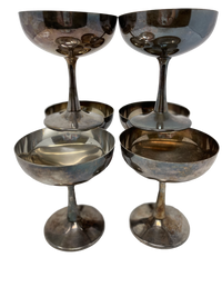 Set of 6 SP Champagne Coupes