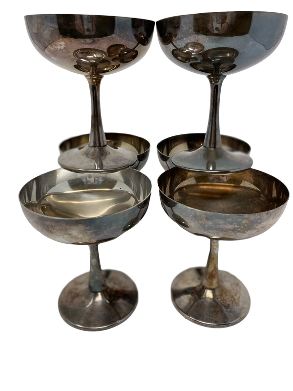 Set of 6 SP Champagne Coupes