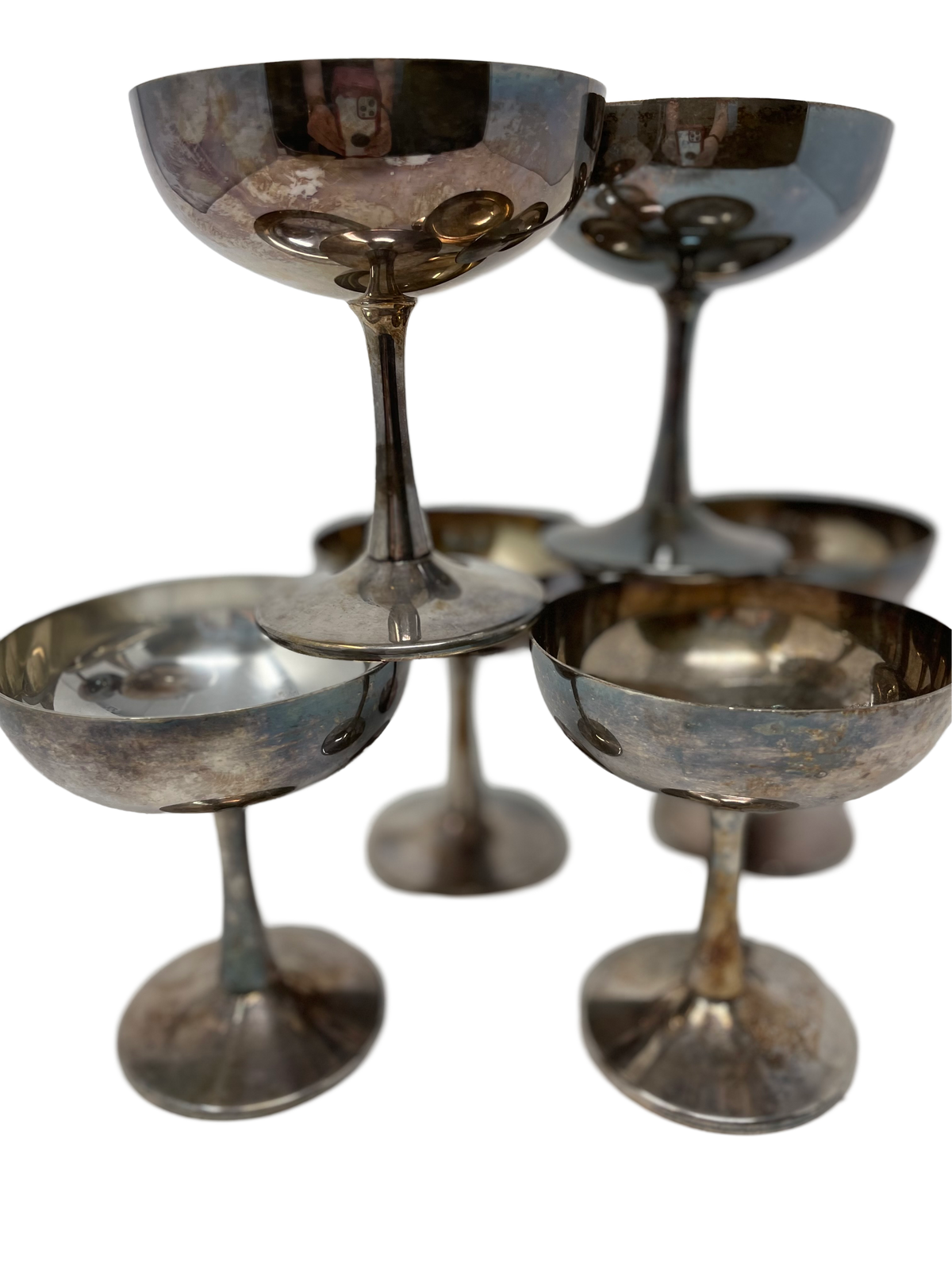 Set of 6 SP Champagne Coupes