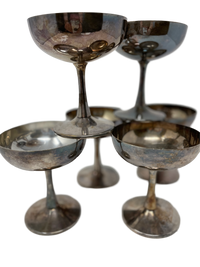 Set of 6 SP Champagne Coupes