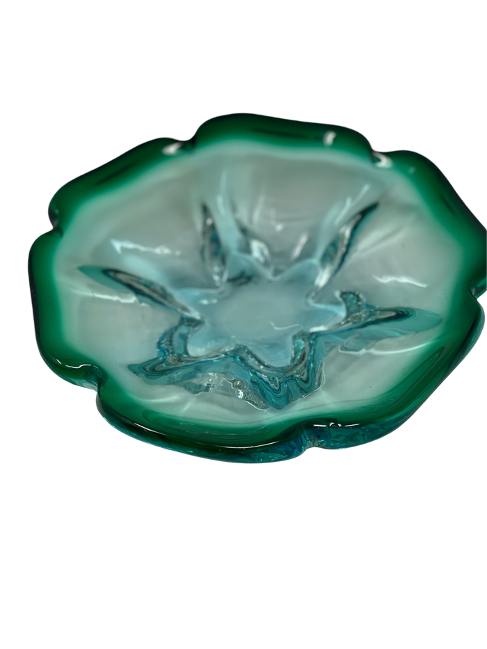 Aqua Glass Bowl