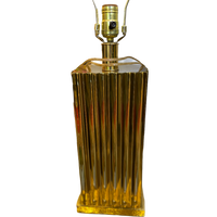 Brass Fluted Column Rectangular Lamp