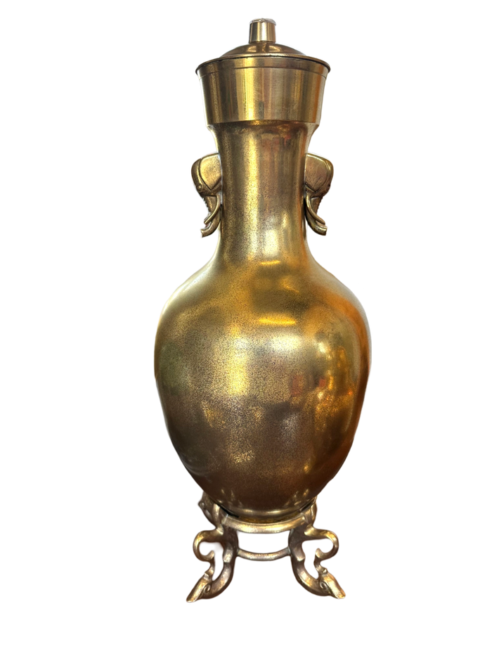 Brass Marbro Lamp w/ Elephant head handles