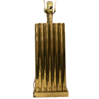 Brass Fluted Column Rectangular Lamp