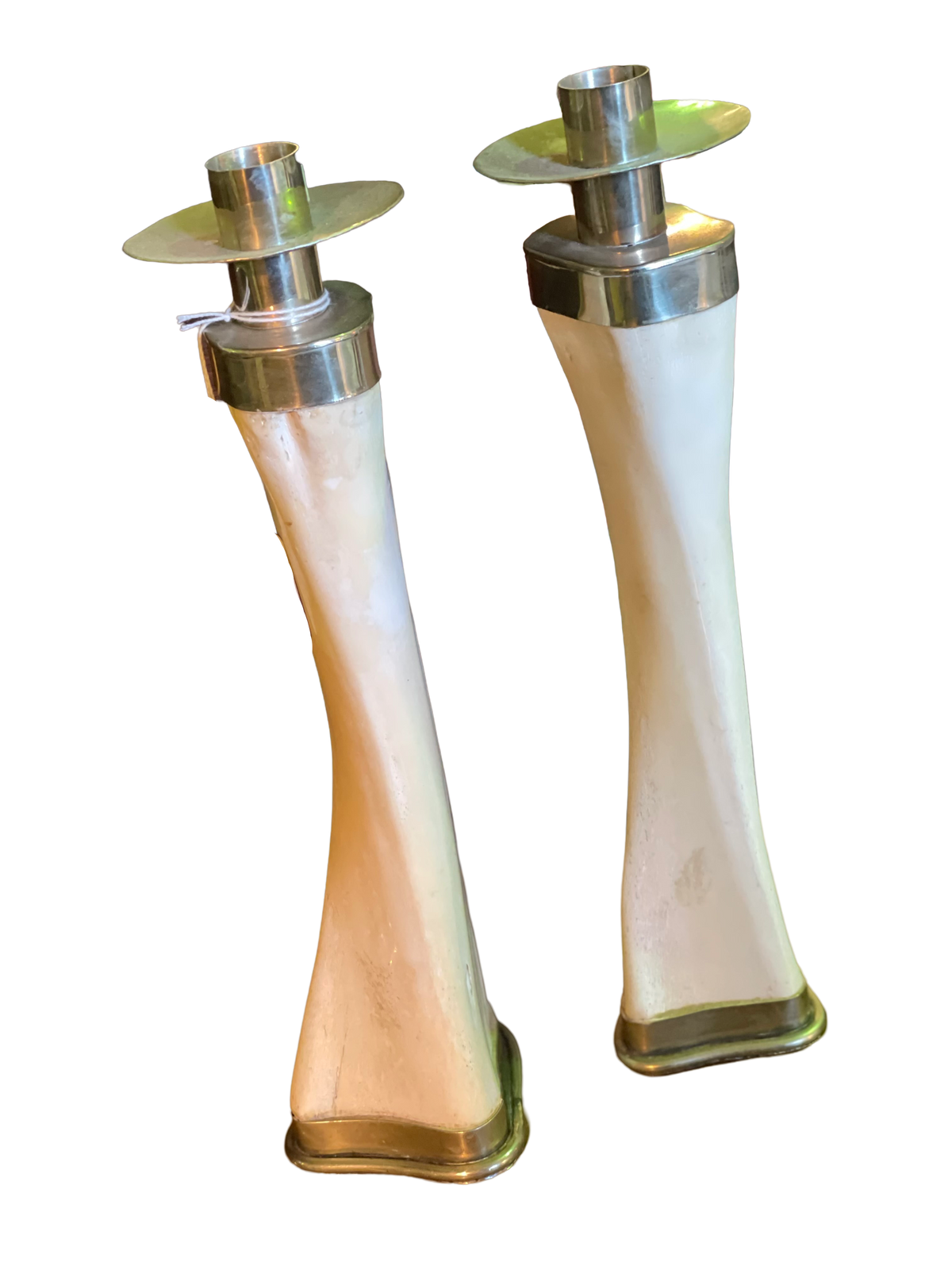 Pair of Bone Candlesticks