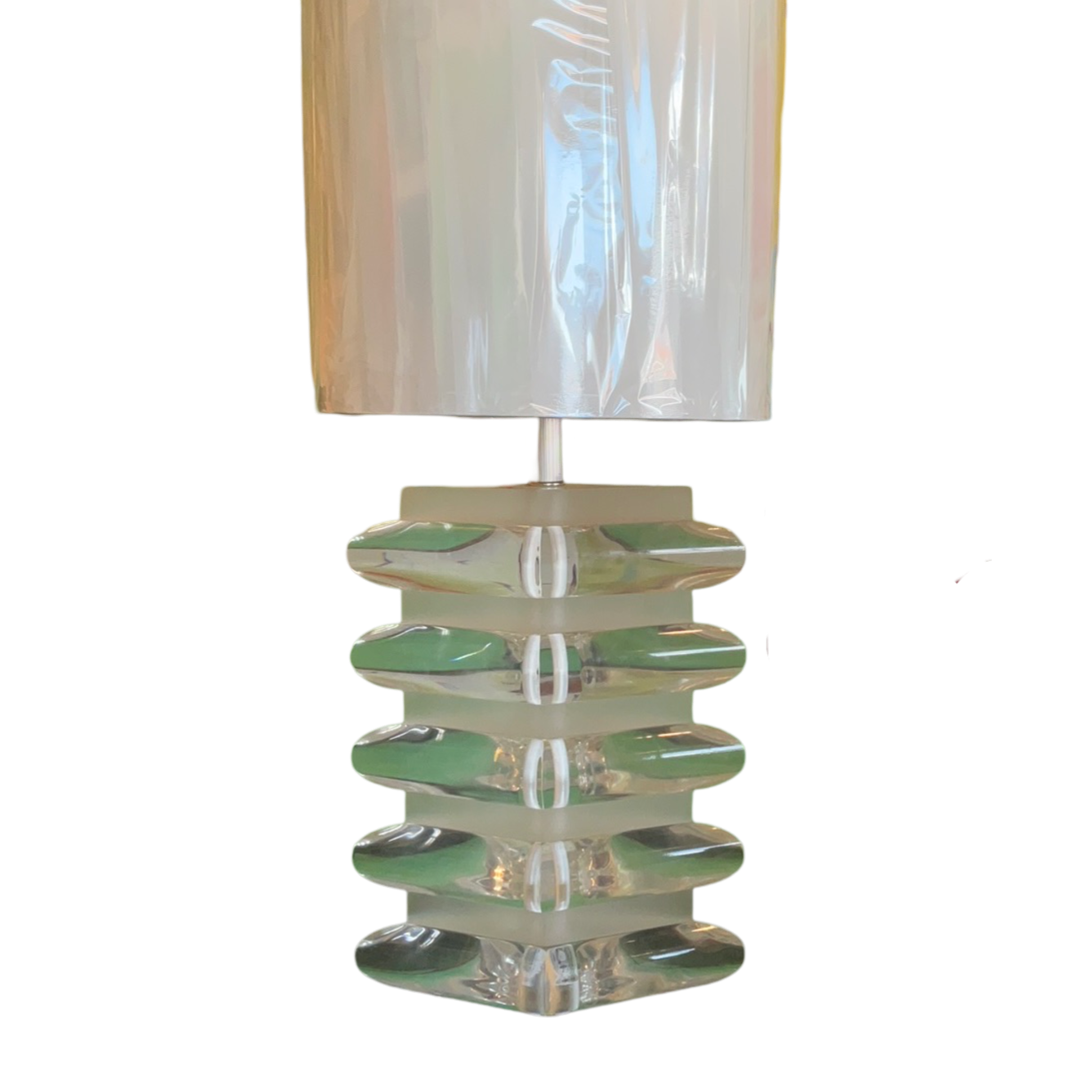 Stacked Lucite Lamp