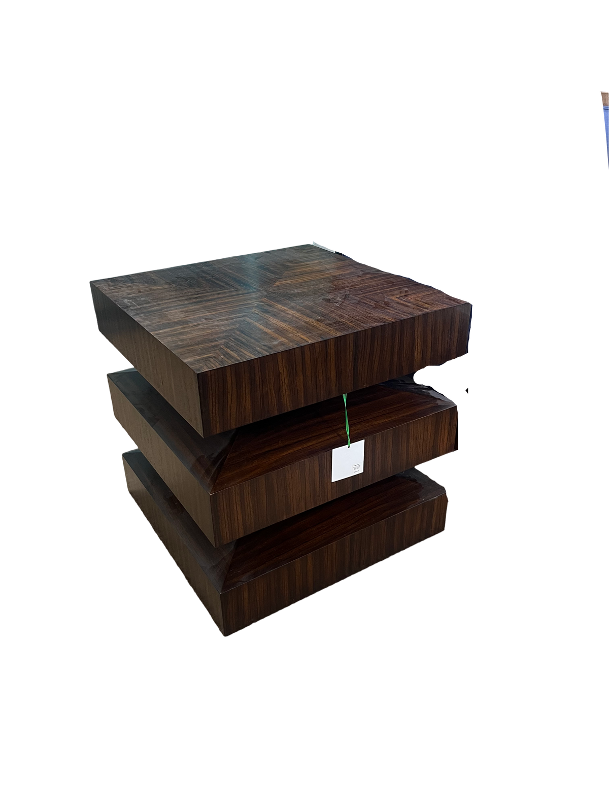 Pair of Vintage Zebra Wood Side Tables
