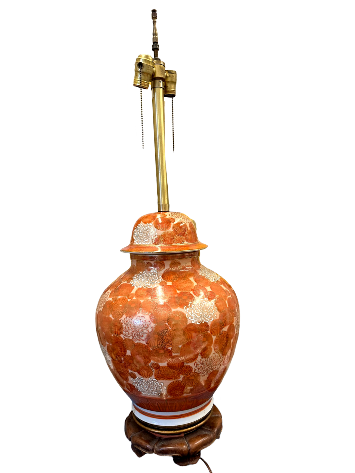 Marbro Orange Kutani Ginger Jar lamp