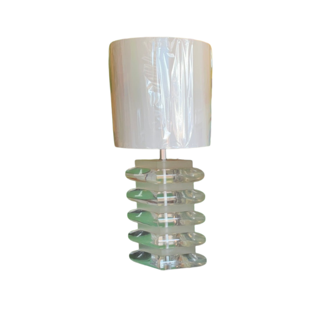 Stacked Lucite Lamp