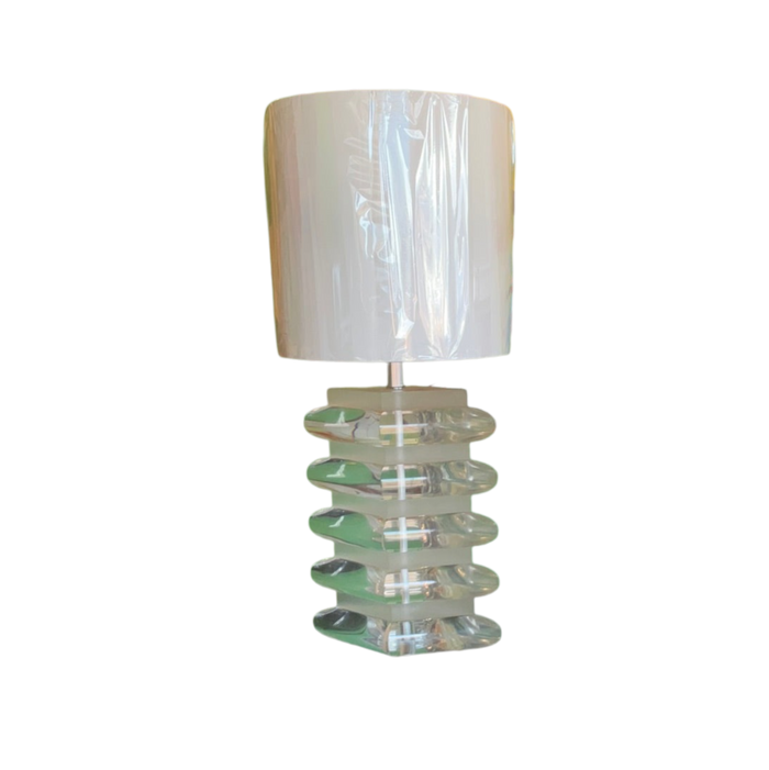 Stacked Lucite Lamp