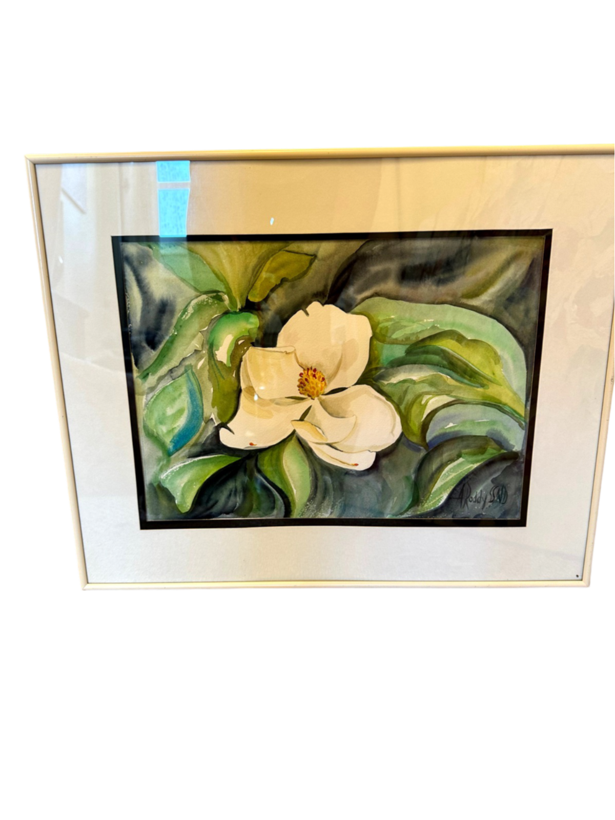 Original Magnolia Watercolor by Sister Ann Roddy ( noted Jackson Square artist in New Orleans)