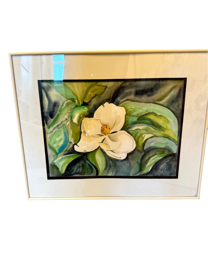 Original Magnolia Watercolor by Sister Ann Roddy ( noted Jackson Square artist in New Orleans)