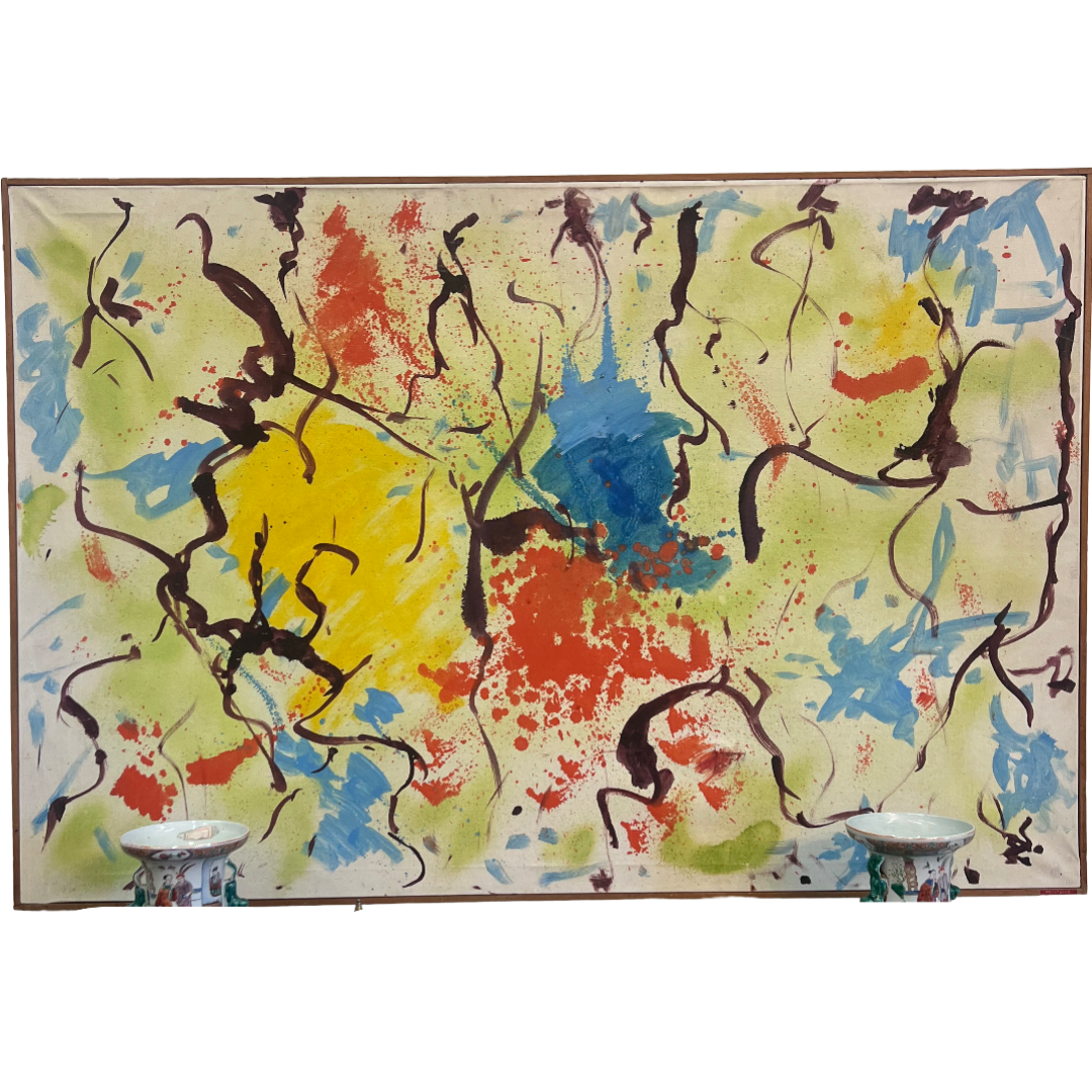 French Mid Century Abstract Painting