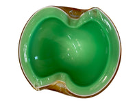 Green & Clear Amber Murano Bowl