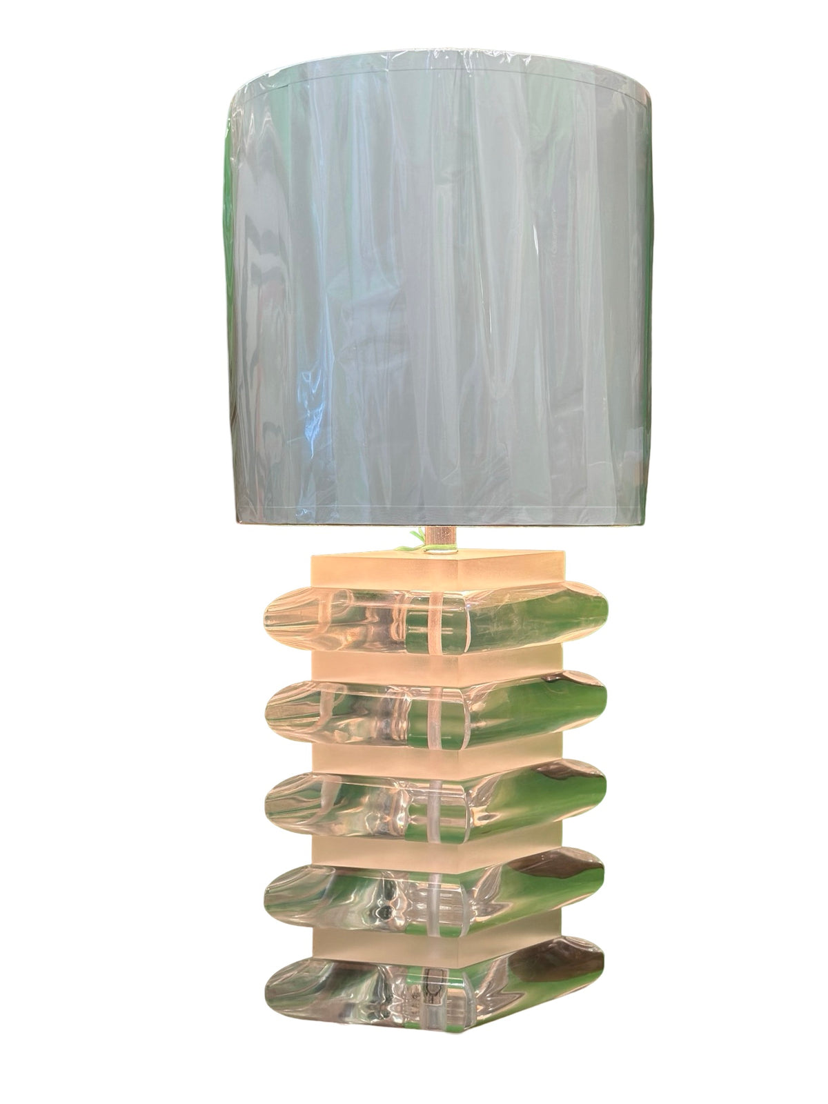 Stacked Lucite Lamp