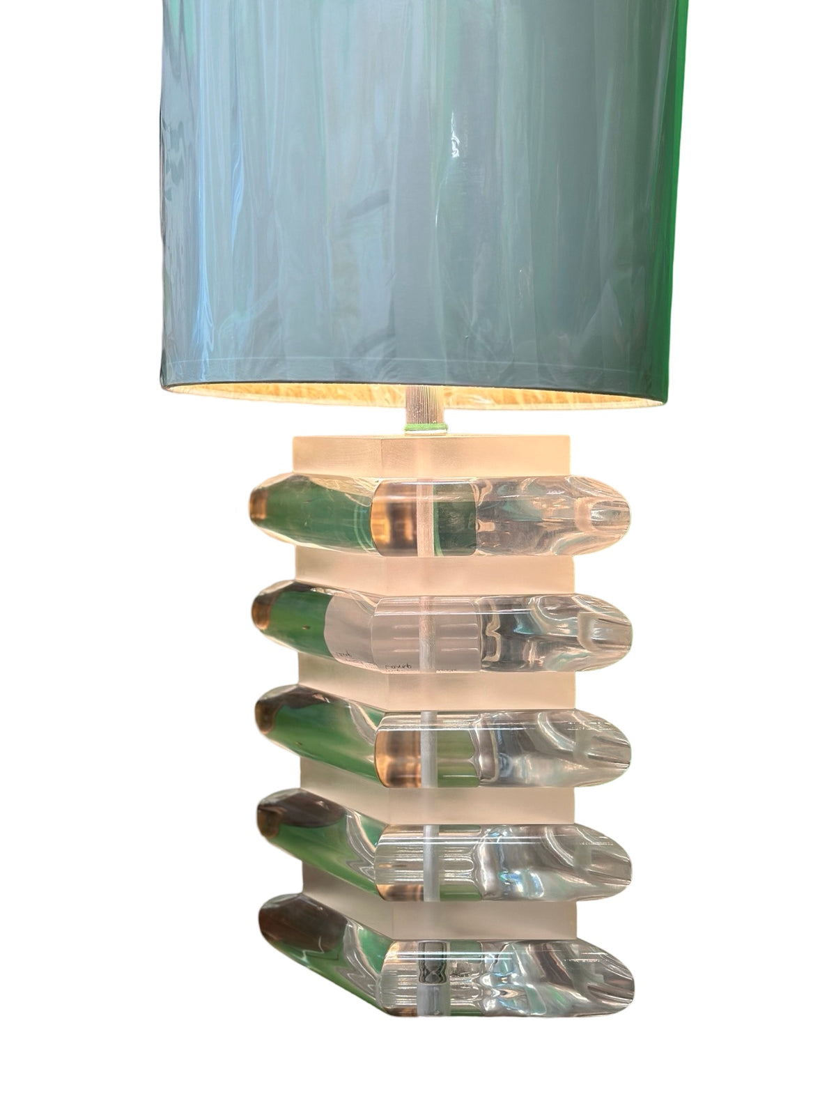 Stacked Lucite Lamp