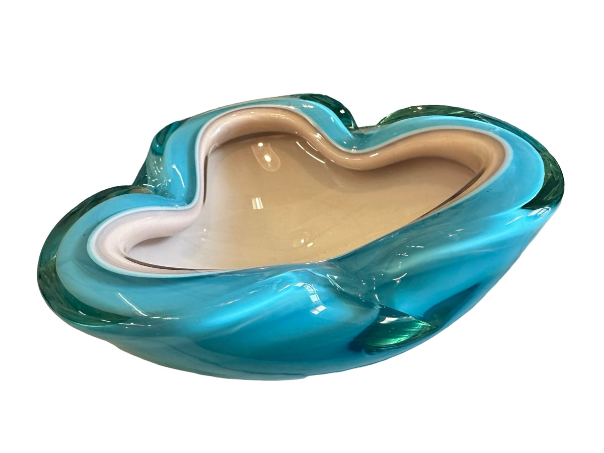 Turquoise Murano bowl