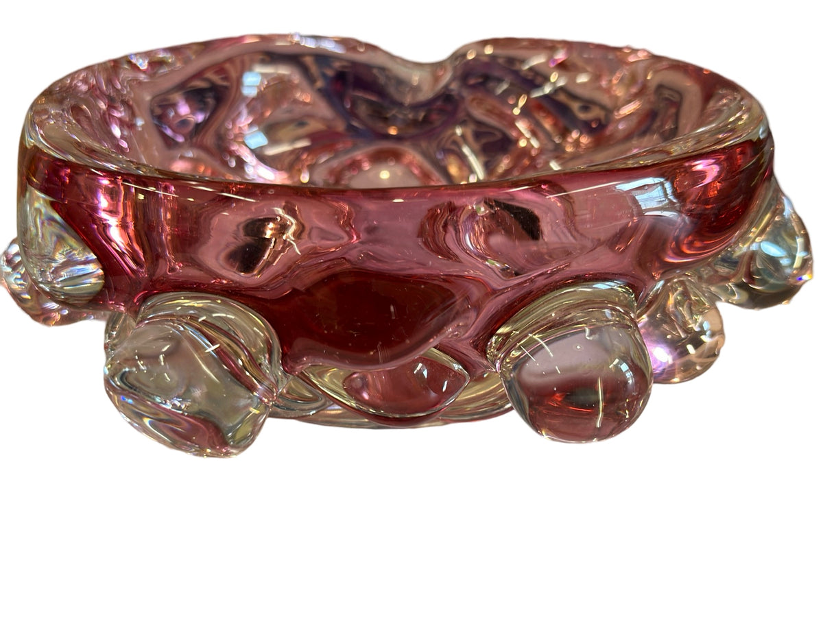 Pink Art Glass Bowl