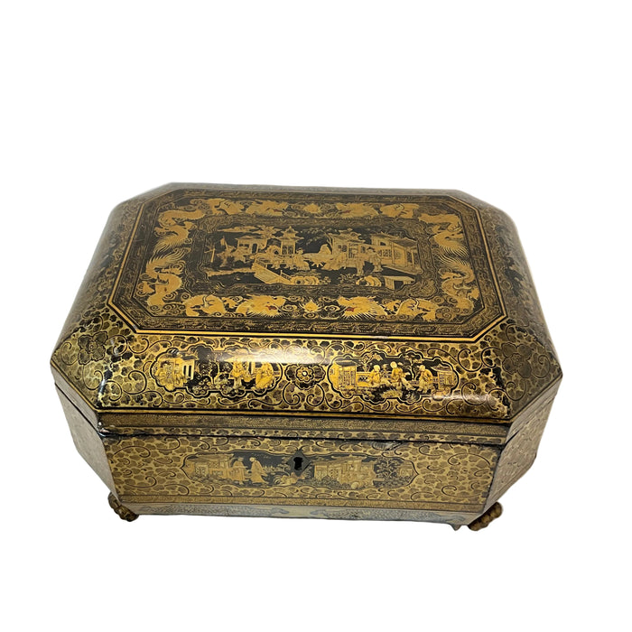 Chinese Export Black Lacquer Box